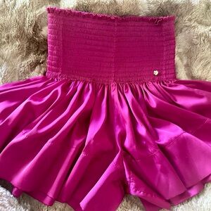 NWOT NATURAL LIFE Pink Skater Mini Skirt with Smocked Waist - XS